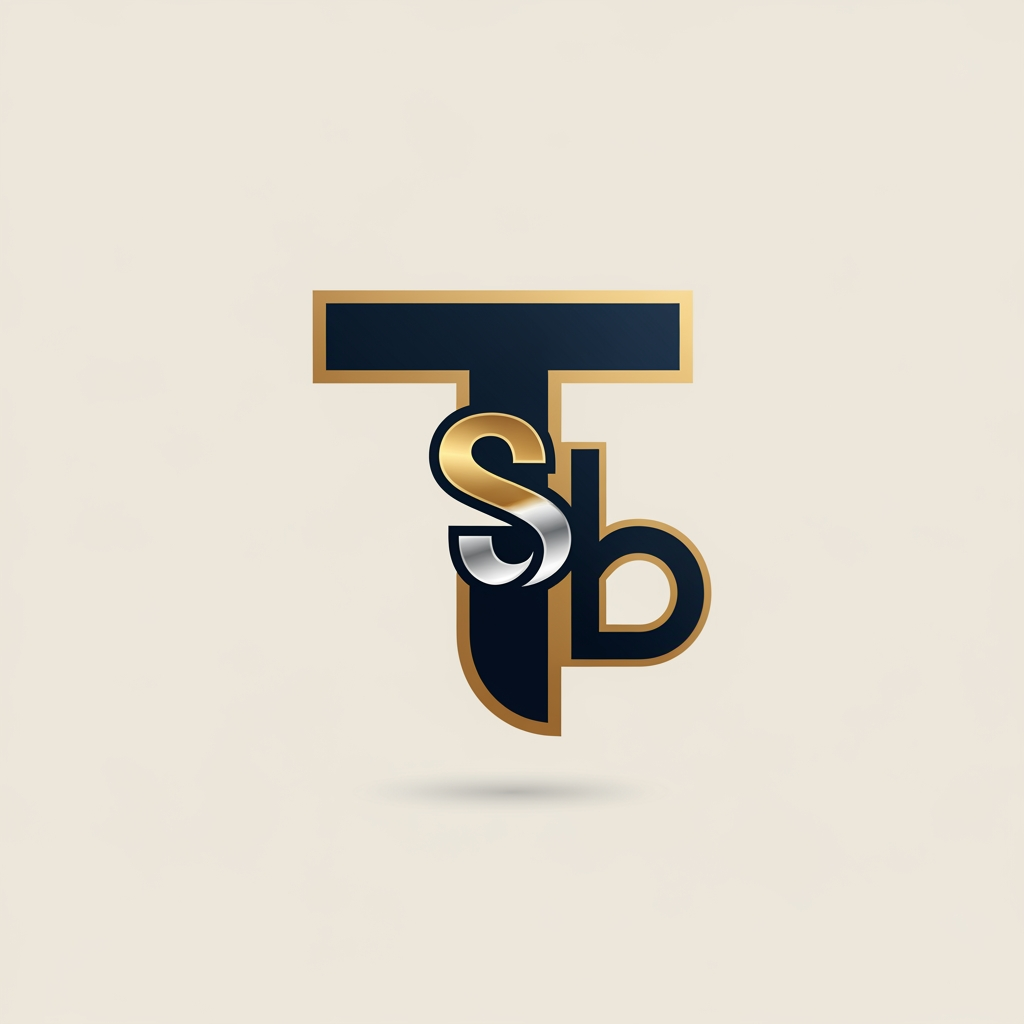 AI Design for MY name is starting t so a logo with t s and b tht looks amazing for social media