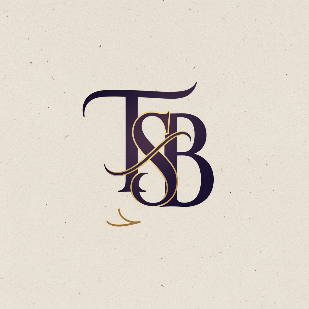 AI Design for MY name is starting t so a logo with t s and b tht looks amazing for social media more calliography
