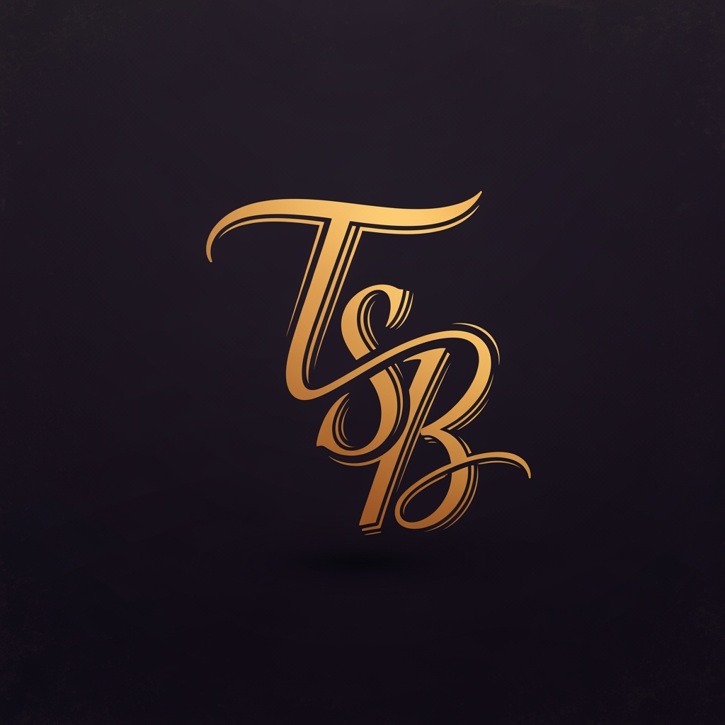 AI Design for MY name is starting t so a logo with t s and b tht looks amazing for social media more calliography