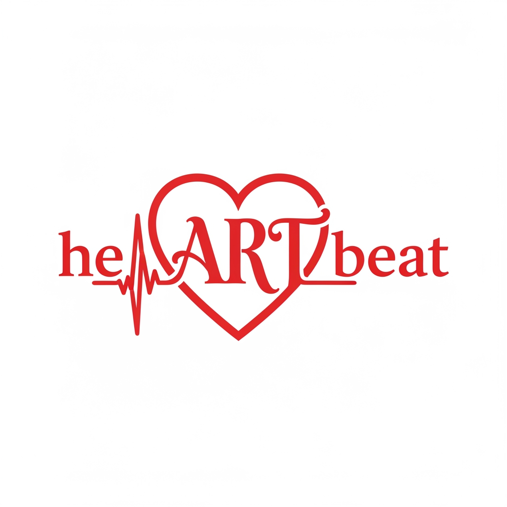 AI Design for make a logo of heart beat and the 'art 'in the heart want design like 'heART beat '