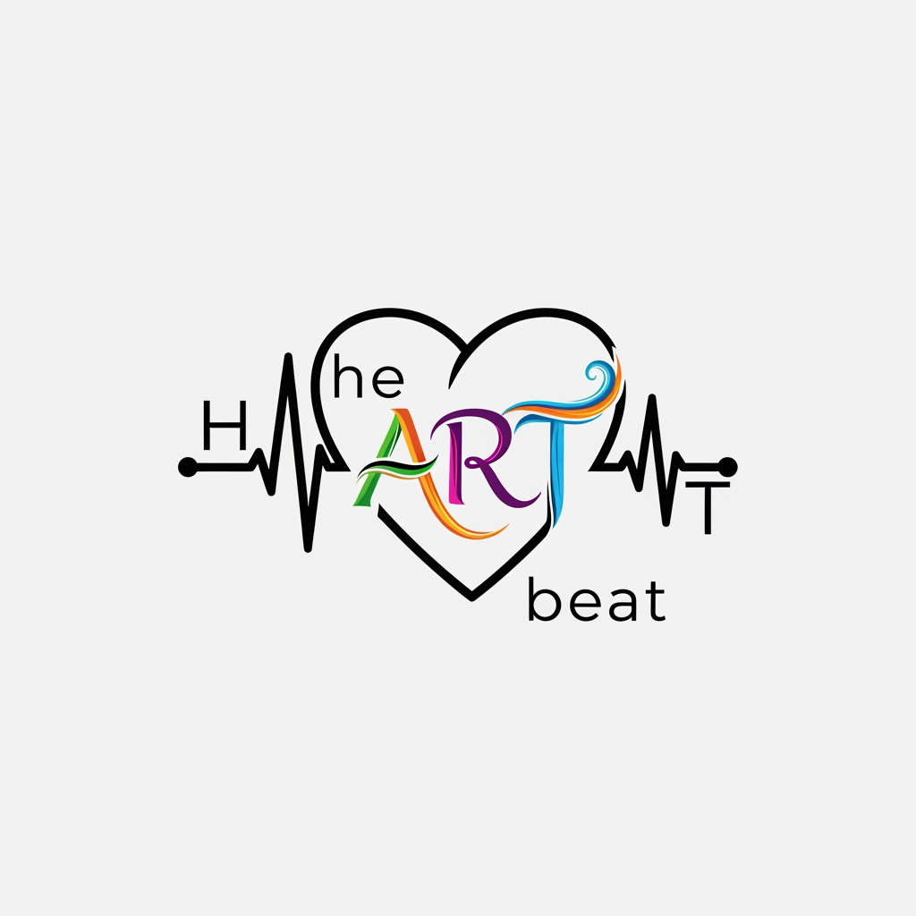 AI Design for make a logo of heart beat and the 'art 'in the heart want design like 'heART beat '