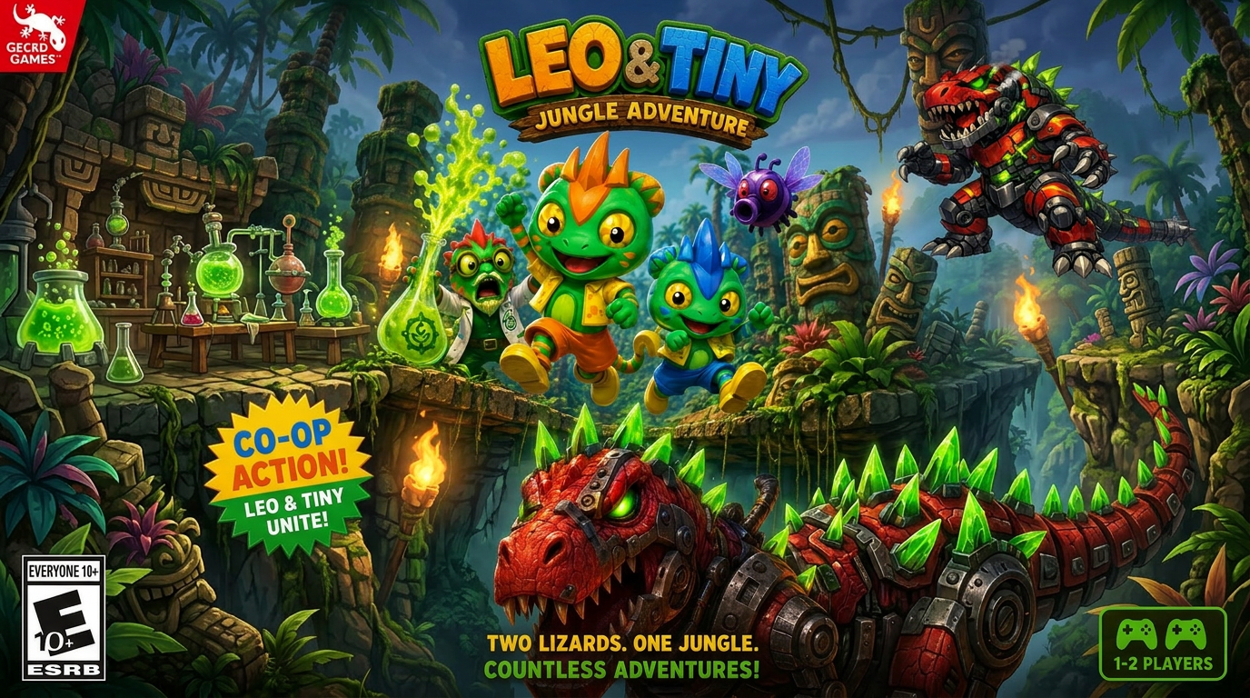 AI Design for MAKE THE DINO MORE ACCURATE TO THIS IMAGE AND MAKE THE BACKDROP LIKE THIS LUSH JUNGLE WITH TORCHES AND TIKI STATUES