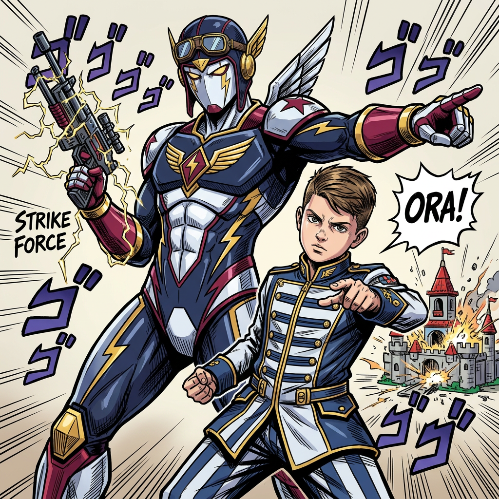 AI Design for Can you design me a JoJo's bizarre adventure style stand a stand is an embodiment of power that is described with the soul that is typically larger than the user stands right behind them in battle now you can feel free to take some creative liberties and add their own colors designs and even make me we are uniform that is related to the p