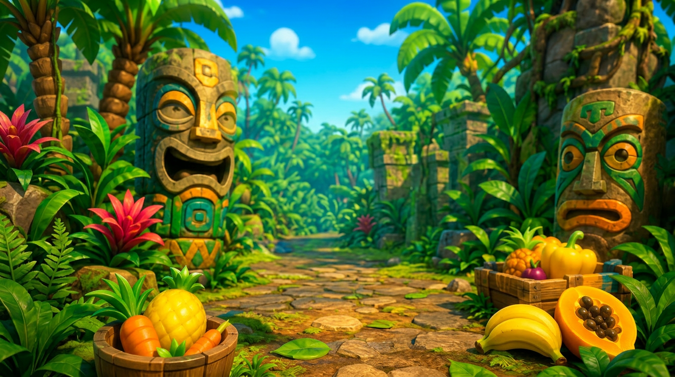AI Design for REMOVE THE CHARACHTER FROM THIS IMAGE AND ONLY PUT THE LUSH BACKDROP AND EXPANDIT