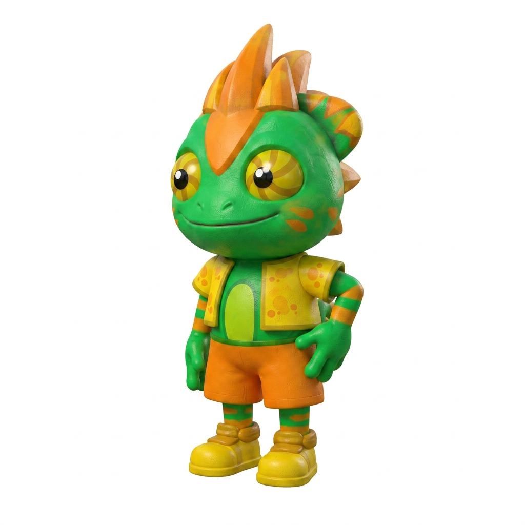 AI Design for rotato the charachter to the side but slightly lesss so u can see most of his front side