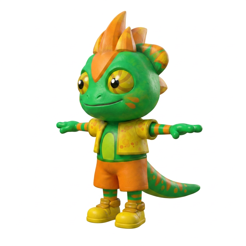 AI Design for rotato the charachter to the side but slightly lesss so u can see most of his front side