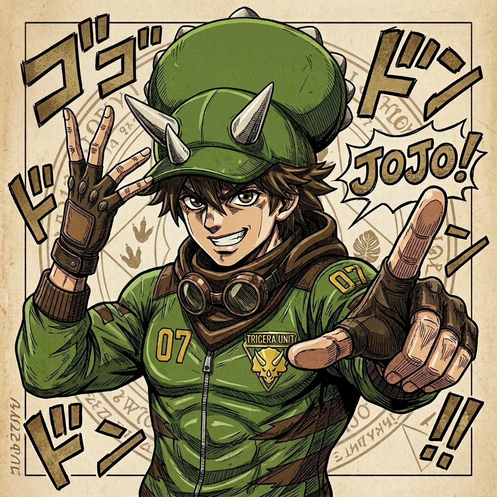 AI Design for Remove the symbol from the Habit keep it on the clothes like the shirt and make the character way more muscular and taller remove the English text only keep the Japanese text making one more muscular