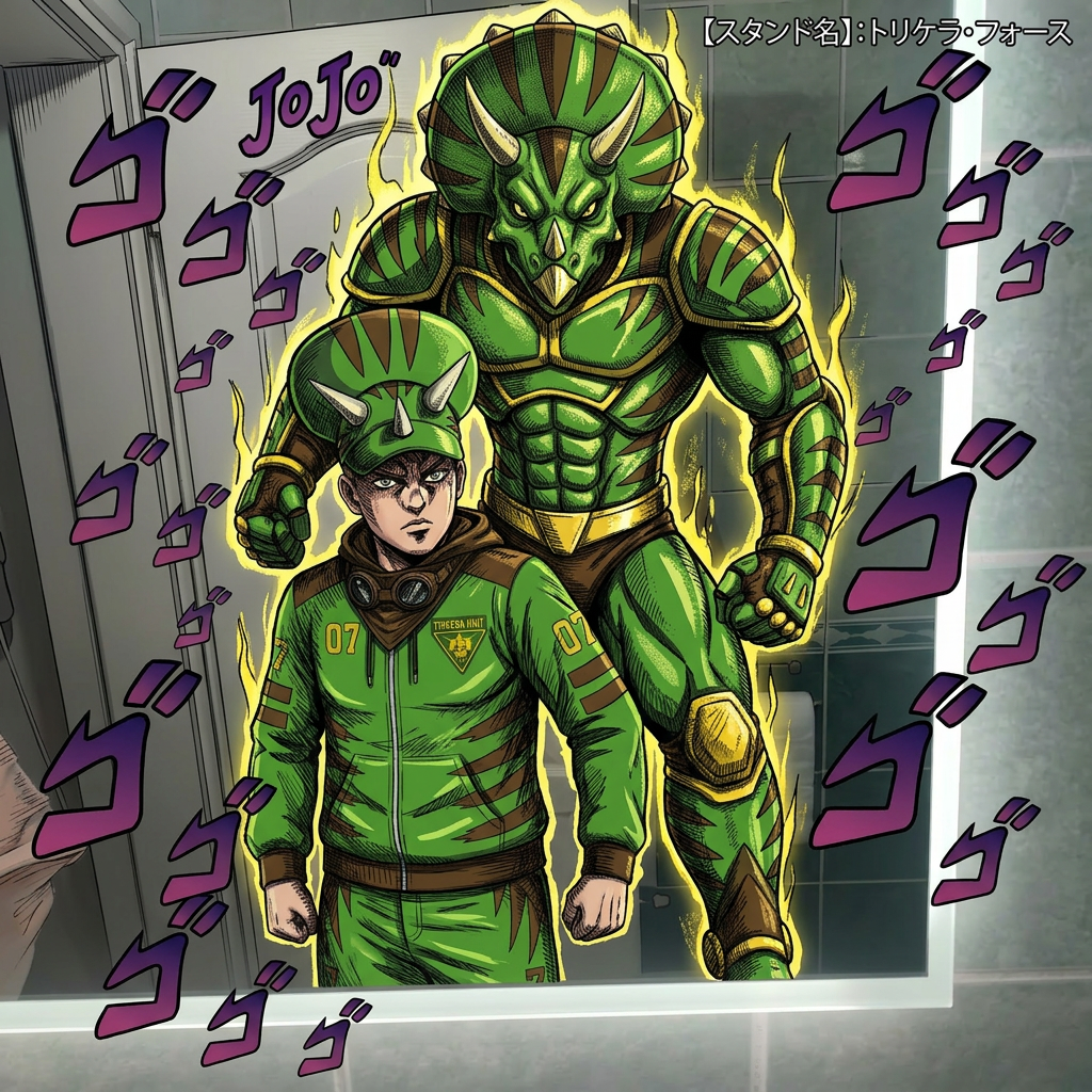 AI Design for Make this image JoJo's bizarre adventure anime Style