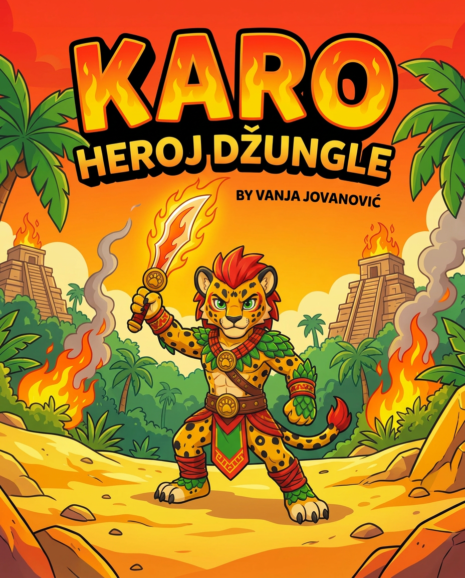 AI Design for text in serbian heroj džungle