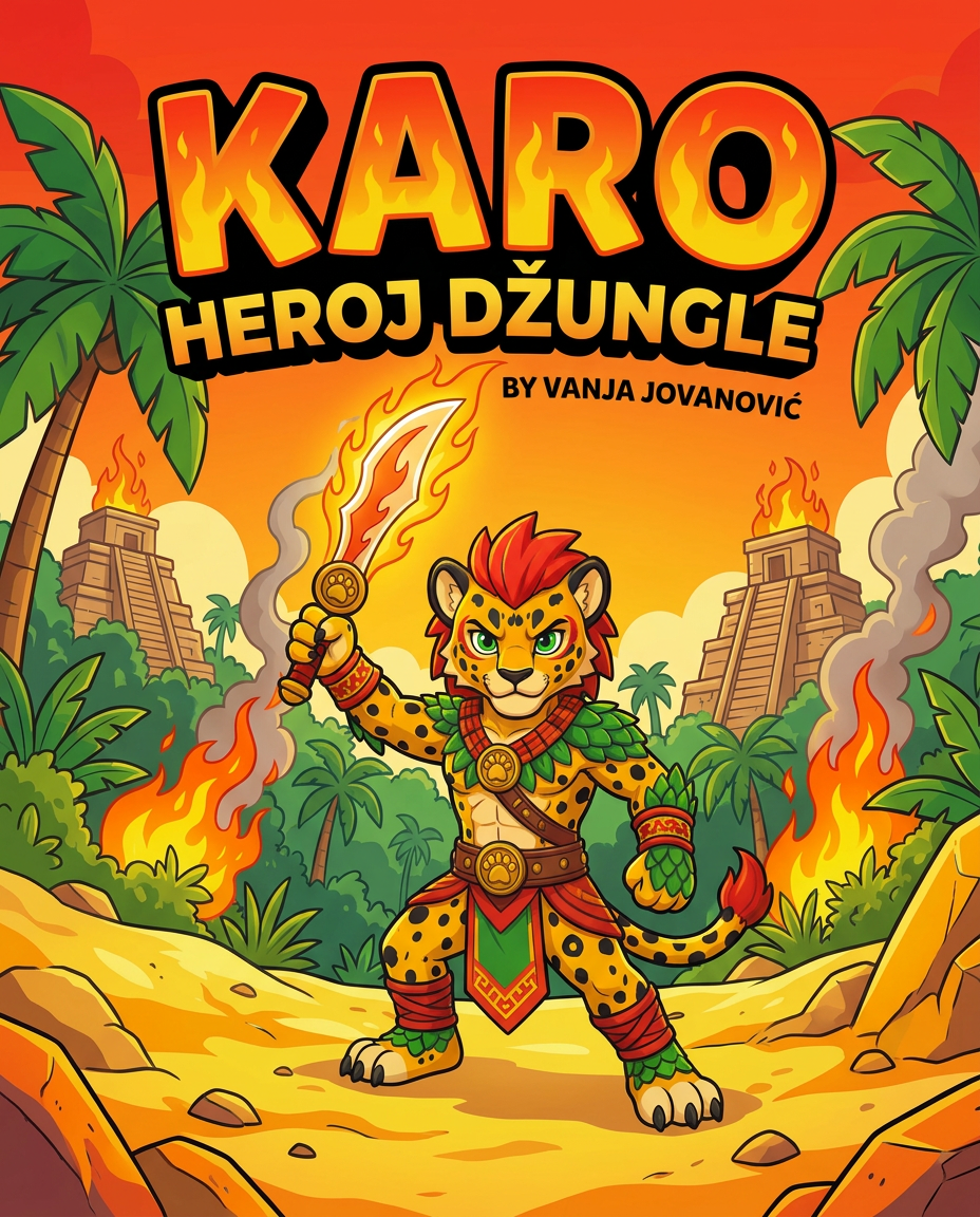 AI Design for text in serbian heroj džungle
