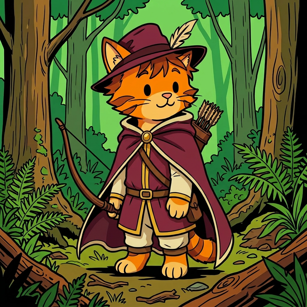 AI Design for cat in the promptbar is not a lion nor tiger just an inpiration for cats colours the cat description is the promptbar cats distant predcessors so use him as inspo .
🐱 Cedric Embermane
Colors:
clothes middle ages
Burgundy
Cream
Reason:
Warm, dependable, family-oriented.