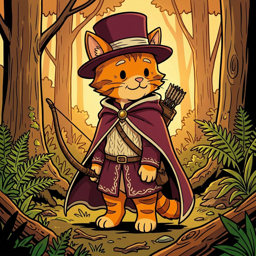 AI Design for cat in the promptbar is not a lion nor tiger just an inpiration for cats colours the cat description is the promptbar cats distant predcessors so use him as inspo .
🐱 Cedric Embermane
Colors:
clothes middle ages
Burgundy
Cream
Reason:
Warm, dependable, family-oriented. old wears a top hat dot eyes same style different clothes