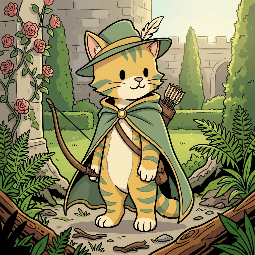 AI Design for cat in the promptbar is not a lion nor tiger just an inpiration for cats colours the cat description is the promptbar cats distant predcessors so use him as inspo .
same art syle speceies different height pose gender 🌿 Hazel Embermane
Colors:
Sage green
Cream
Soft gold
Reason:
Gentle and wise. in castle garden dot eyes minimal shading simple colours