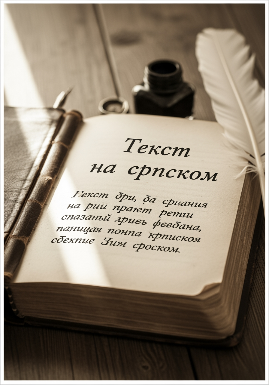 AI Design for text in serbian