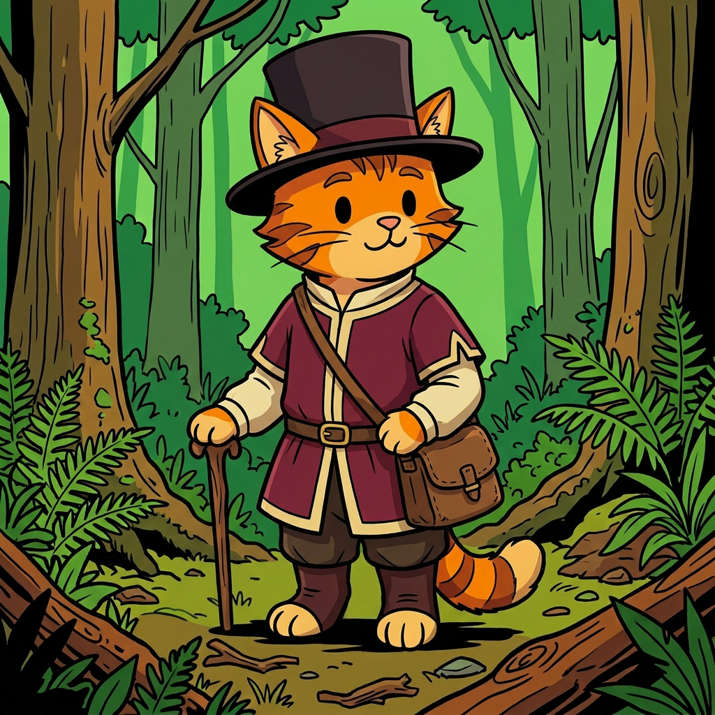 AI Design for cat in the promptbar is not a lion nor tiger just an inpiration for cats colours the cat description is the promptbar cats distant predcessors so use him as inspo .
🐱 Cedric Embermane
Colors:
clothes middle ages
Burgundy
Cream
Reason:
Warm, dependable, family-oriented. old wears a top hat dot eyes same style different clothes