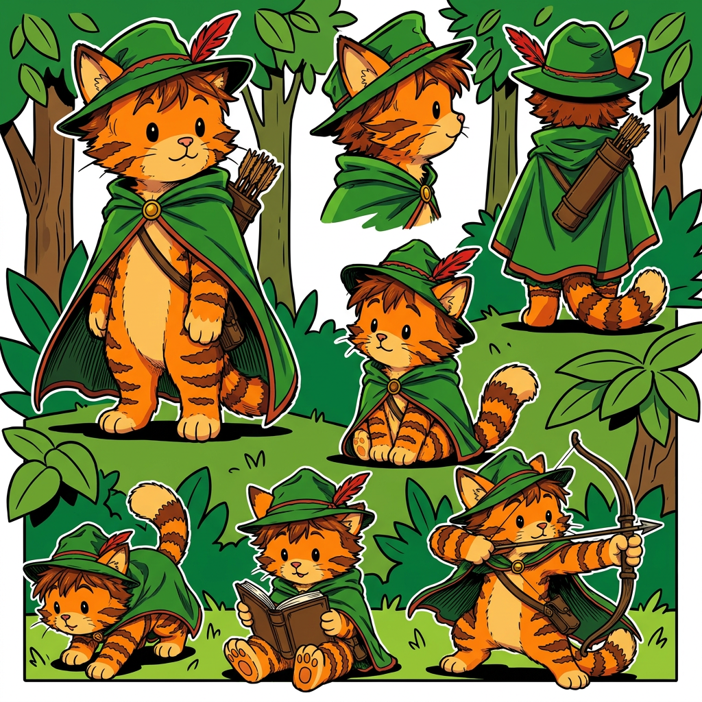 AI Design for more bolder comic book art szle lines in forest minimal shading vibrant colours