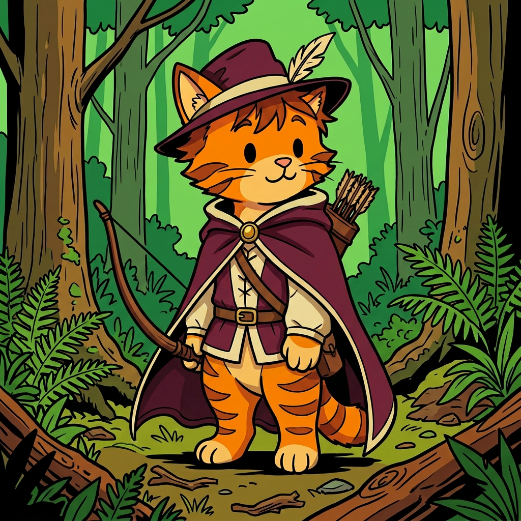 AI Design for cat in the promptbar is not a lion nor tiger just an inpiration for cats colours the cat description is the promptbar cats distant predcessors so use him as inspo .
🐱 Cedric Embermane
Colors:
clothes middle ages
Burgundy
Cream
Reason:
Warm, dependable, family-oriented.