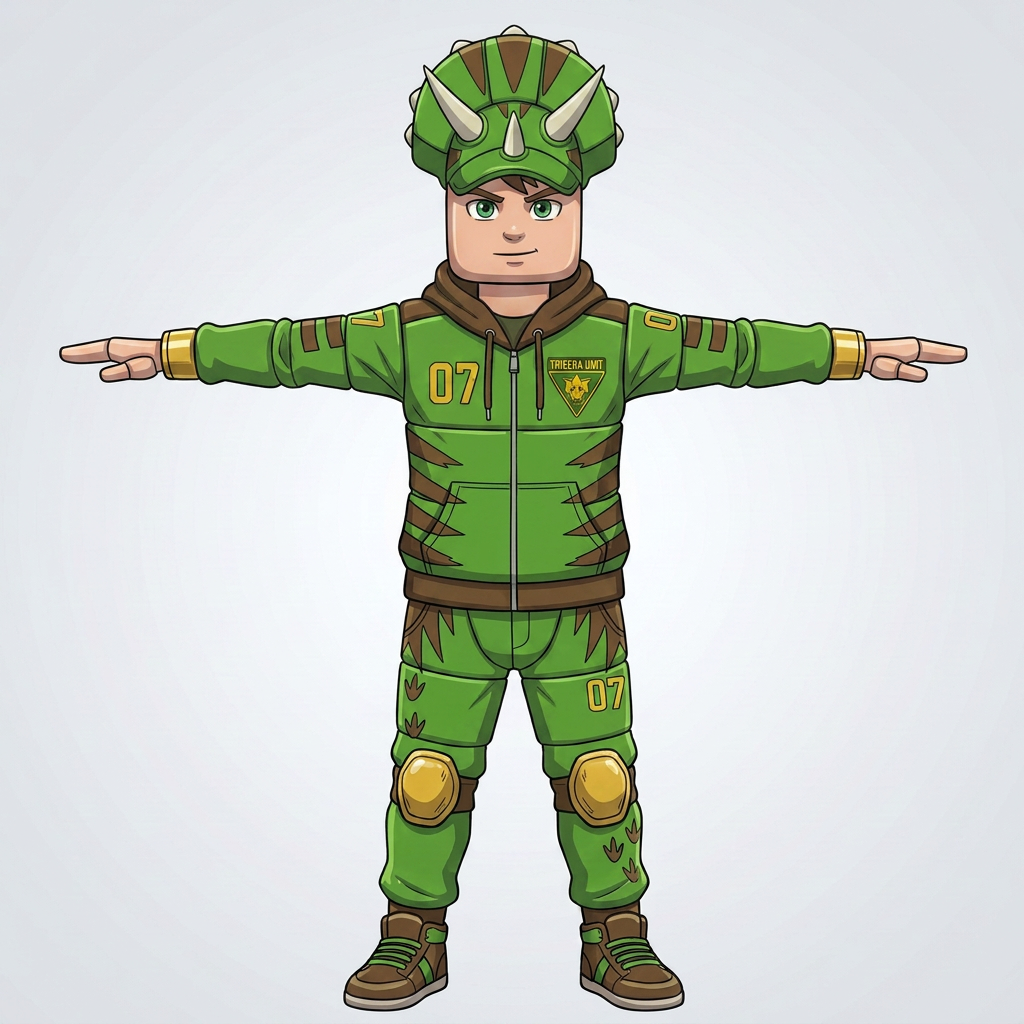 AI Design for blocky body heead curved