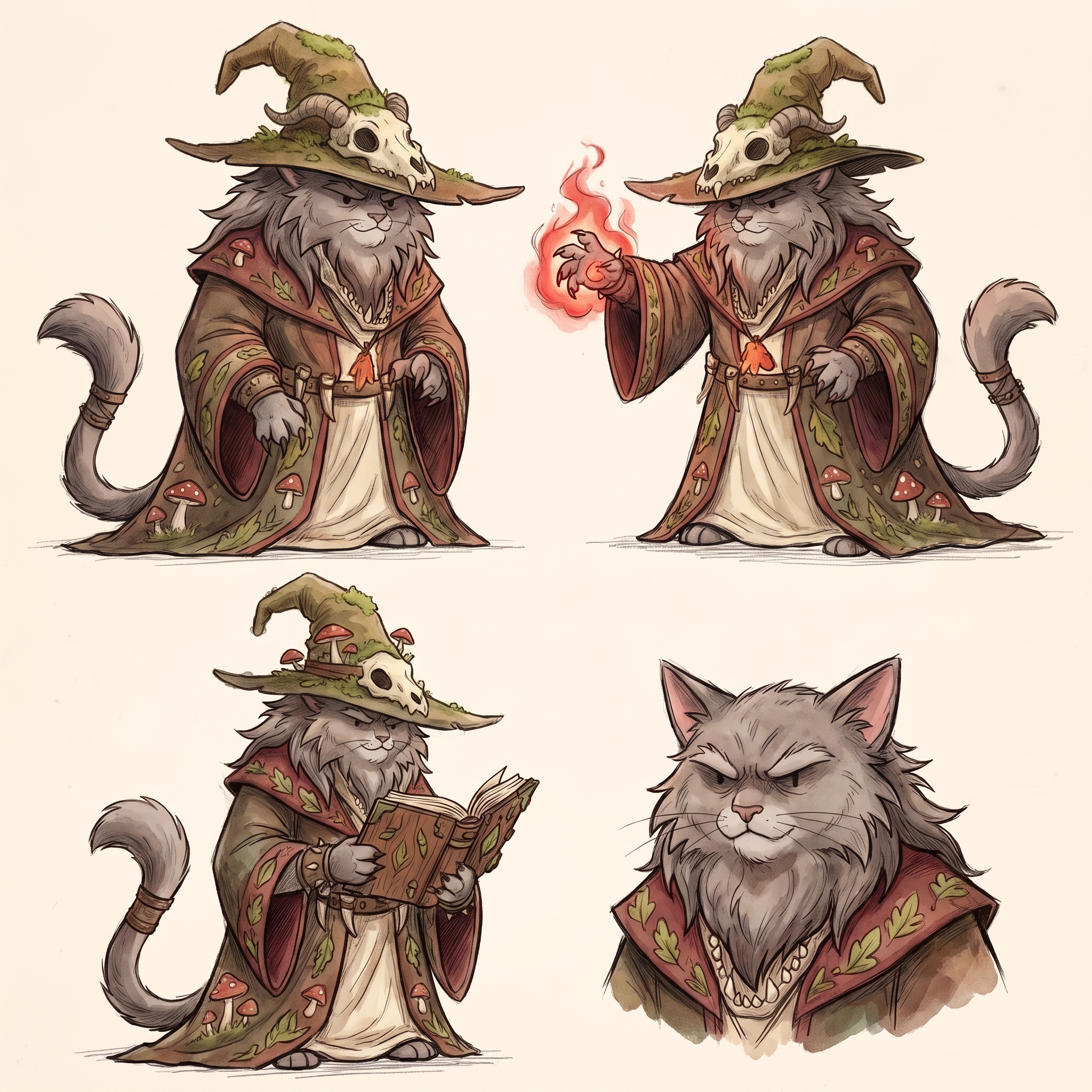 AI Design for You could use a description like this:
"Cozy woodland fantasy storybook illustration style with soft hand-painted watercolor coloring, clean expressive ink linework, warm earthy colors, gentle textured shading, rounded appealing proportions, fluffy organic shapes, subtle sketch details, and a charming, timeless children's book aesthetic. High-quality character concept art with a warm, handcrafted feel."