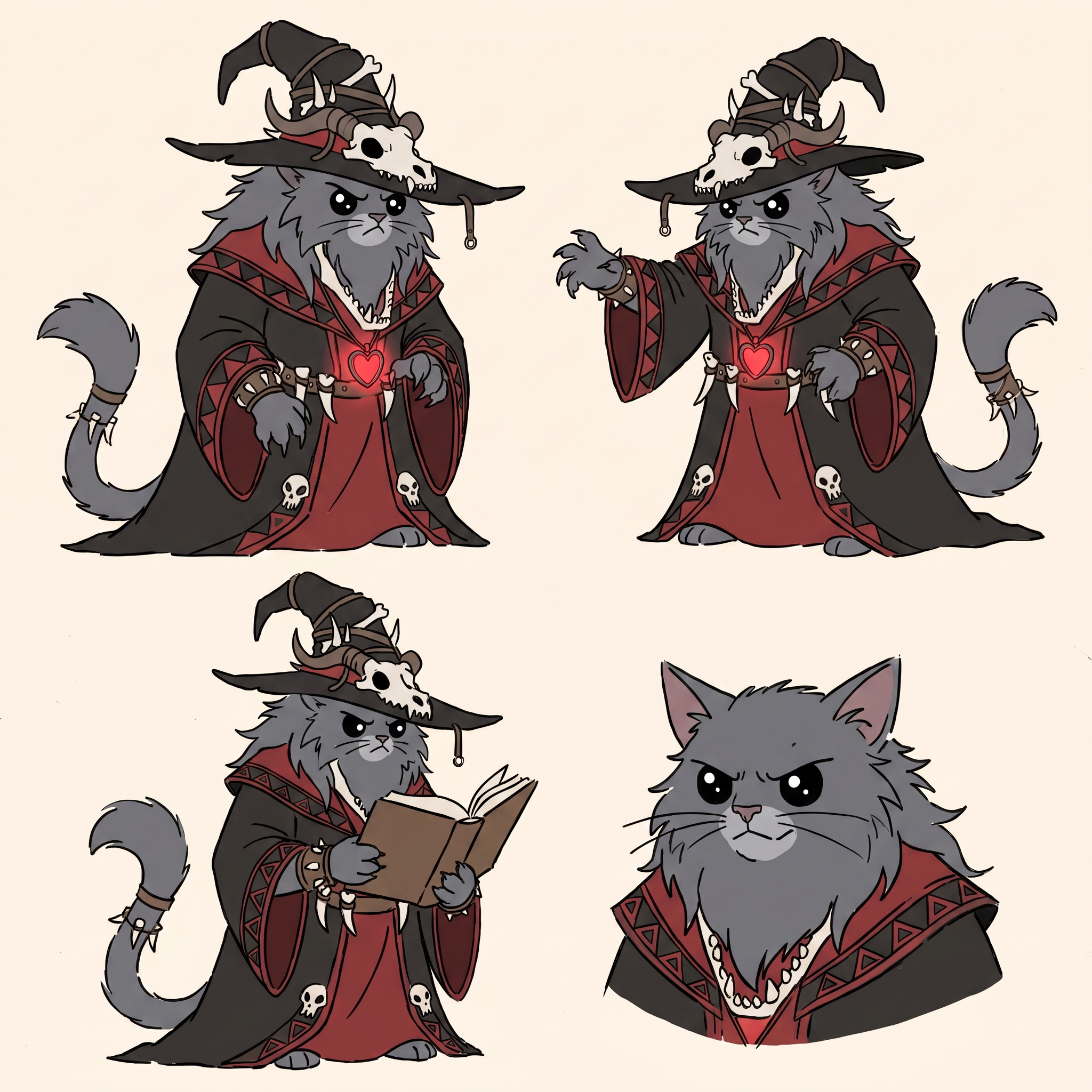 AI Design for draw this guy in a drawing style with minimal shading thin black lines simple colors round oval eyes with white dot in them like a catoon with no shading lines should not all be connected make some split up in some parts most parts and the dot eyes dot eyes not basic eyes just black oval fots with white dot in it for shiny and this guy is a villian make it in theis hand drawn stylr