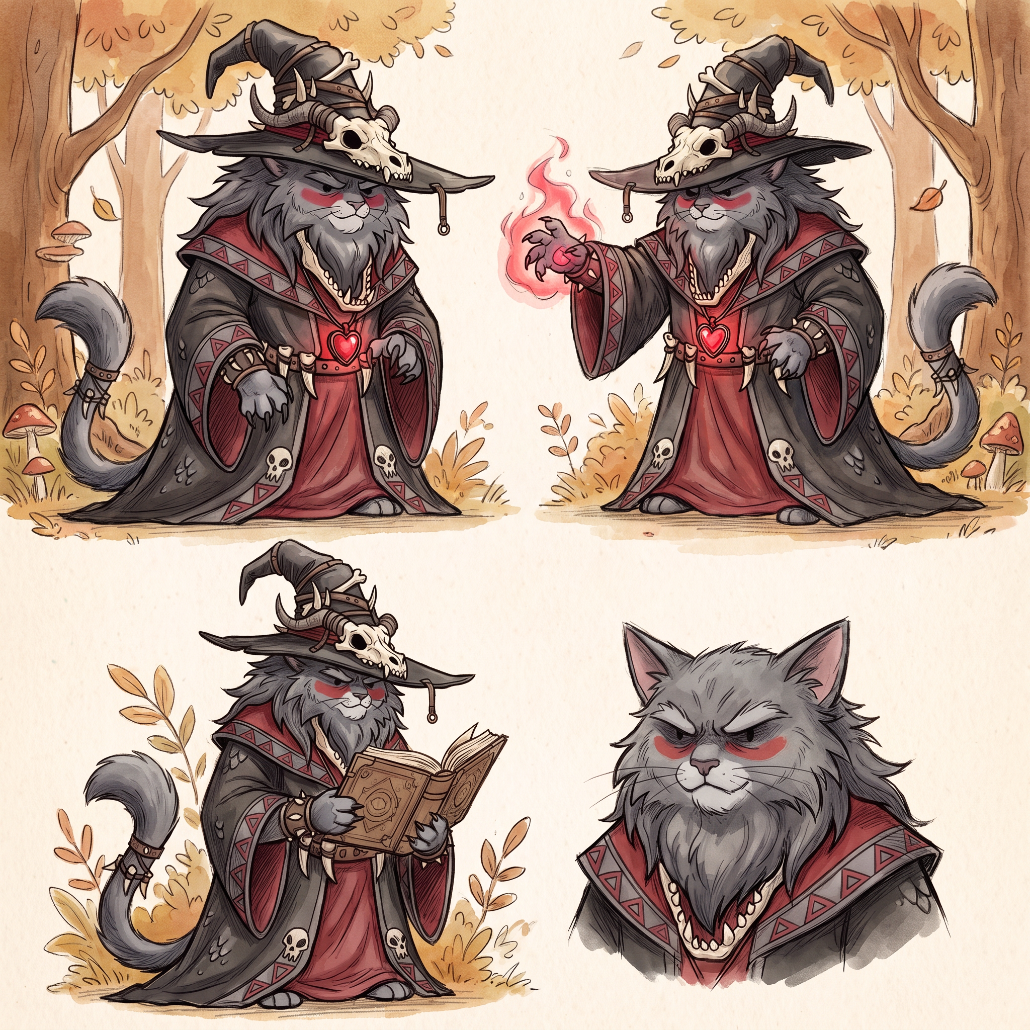 AI Design for You could use a description like this:
"Cozy woodland fantasy storybook illustration style with soft hand-painted watercolor coloring, clean expressive ink linework, warm earthy colors, gentle textured shading, rounded appealing proportions, fluffy organic shapes, subtle sketch details, and a charming, timeless children's book aesthetic. High-quality character concept art with a warm, handcrafted feel."