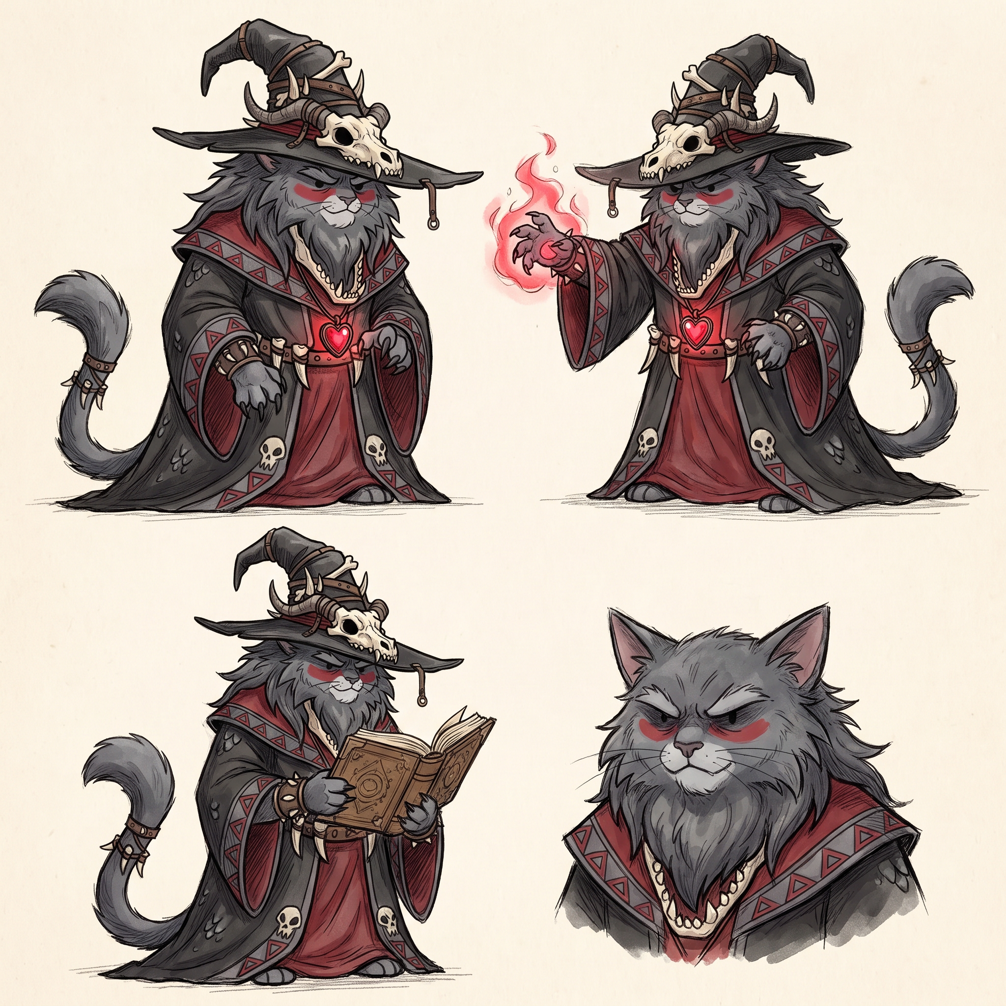 AI Design for make the gray cat replicate the drawing style of the orange cat