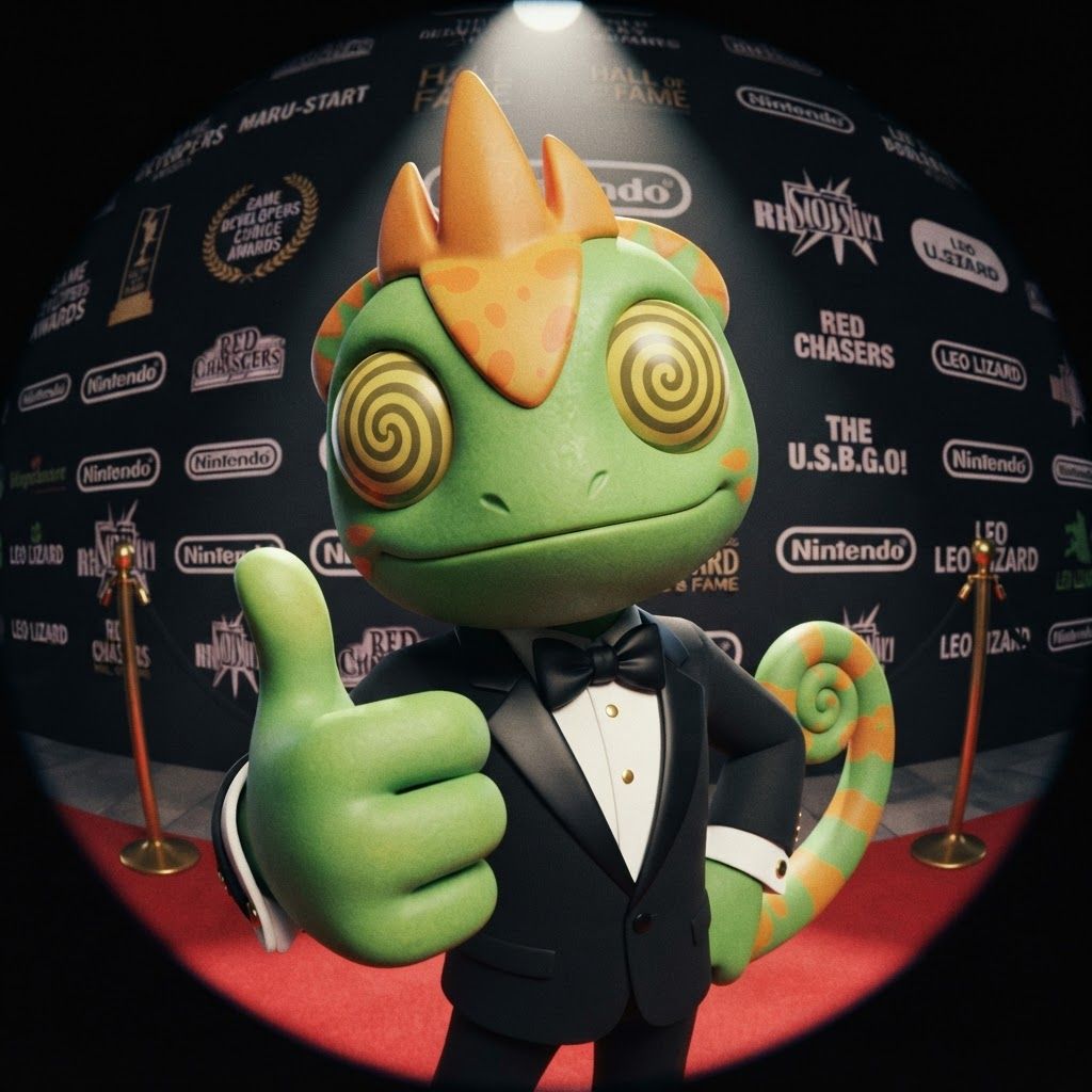 AI Design for YES, I know exactly the vibe you're describing. 😭 It sounds like that AI-generated “luxury character portrait / gaming PFP” aesthetic that mixes: 🧊 Low-poly / semi-low-poly 3D characters — visible polygonal shapes rather than perfectly smooth models 📸 Fisheye or wide-angle camera — especially for close-up portraits where the face/body gets slightly exaggerated 🕶️ Early-2000s / early-2010s game aesthetic — like a polished PS2/PS3-era cinematic or promotional render 💿 Slightly glossy materials — plastic-y but still detailed 🧥 Characters dressed in suits or stylish formal outfits 🏙️ Studio/urban backgrounds with dramatic lighting 🤳 Cool, deliberately posed photography — looking at the camera, leaning toward the lens, arms crossed, etc. 🔷 Chunkier geometry around the face, hands, clothing and body ✨ Modern AI rendering, but intentionally restrained from looking hyper-realistic For Leo & Tiny, I can absolutely translate that into a coherent PFP style. Leo could have that confident little “official character photoshoot” pose while Tiny does something more goofy beside him, but both would look like they came from the same fictional 2000s-era 3D game promotional render. And honestly, the fisheye lens + low-poly geometry combination would fit Leo and Tiny ridiculously ❤️‍🩹. Do with this character with all his details and colours and features without change instead make him with lower polygons and retro feel change his pose to look in fisheye lens and dont make his skin not to dark more vibeant colors kind of retro like refrence photo with give him a fancy suit and all details and make his eyes look like the reffrence photo and thubs upnumber one make it look like retro lost media make his eyes like they already look on the lizard character that i gave you less chubky polugonal structure essentially make it like a hall of fame for video game mascots and this lizard is one of the video game mascots that's kind of more famous so essentially give him like make him less chunky like I see the tremedium way too like like way too retro make him a lesser but still giving like a clean body with nice geometry and essentially just maintain all details do not change this like look giving him this new outfit and pretty much yeah thank you don't mess it up p and don't actually include tiny only include the Leo character and stop making him low poly making him like a 2010's mascot character for a video game and don't make him realistic instead just making like smooth and not scaly and video game like like child video game Make him match the proportions that he already has give the Fisher lens and kind of retro filter for like a camera but still make him look clean and polished but not realistic