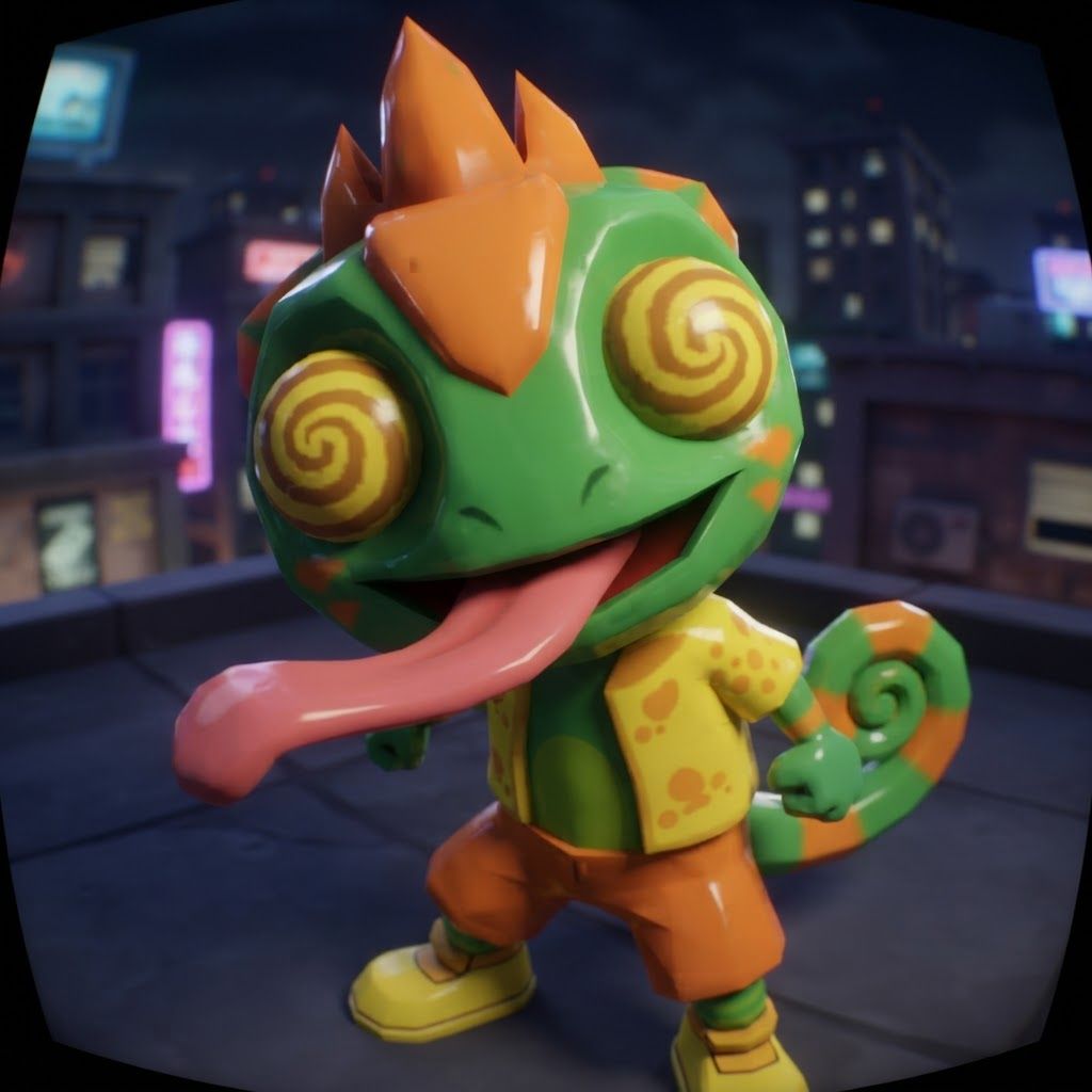 AI Design for YES, I know exactly the vibe you're describing. 😭
It sounds like that AI-generated “luxury character portrait / gaming PFP” aesthetic that mixes:
🧊 Low-poly / semi-low-poly 3D characters — visible polygonal shapes rather than perfectly smooth models
📸 Fisheye or wide-angle camera — especially for close-up portraits where the face/body gets slightly exaggerated
🕶️ Early-2000s / early-2010s game aesthetic — like a polished PS2/PS3-era cinematic or promotional render
💿 Slightly glossy materials — plastic-y but still detailed
🧥 Characters dressed in suits or stylish formal outfits
🏙️ Studio/urban backgrounds with dramatic lighting
🤳 Cool, deliberately posed photography — looking at the camera, leaning toward the lens, arms crossed, etc.
🔷 Chunkier geometry around the face, hands, clothing and body
✨ Modern AI rendering, but intentionally restrained from looking hyper-realistic
For Leo & Tiny, I can absolutely translate that into a coherent PFP style. Leo could have that confident little “official character photoshoot” pose while Tiny does something more goofy beside him, but both would look like they came from the same fictional 2000s-era 3D game promotional render.
And honestly, the fisheye lens + low-poly geometry combination would fit Leo and Tiny ridiculously ❤️🩹. Do with this character with all his details and colours and features without change instead make him with lower polygons and retro feel change his pose to look in fisheye lens and dont make his skin not to dark more vibeant colors kind of retro like refrence photo with