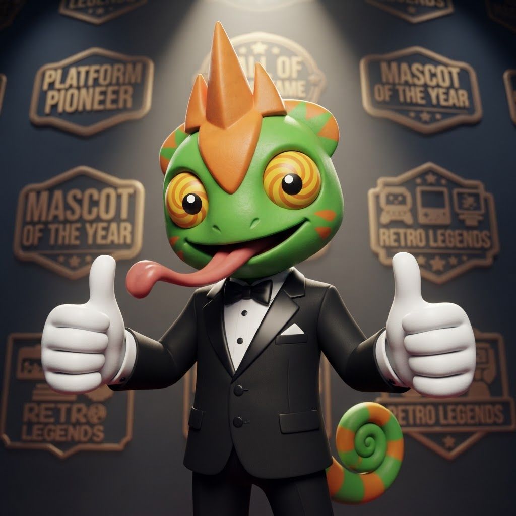 AI Design for YES, I know exactly the vibe you're describing. 😭 It sounds like that AI-generated “luxury character portrait / gaming PFP” aesthetic that mixes: 🧊 Low-poly / semi-low-poly 3D characters — visible polygonal shapes rather than perfectly smooth models 📸 Fisheye or wide-angle camera — especially for close-up portraits where the face/body gets slightly exaggerated 🕶️ Early-2000s / early-2010s game aesthetic — like a polished PS2/PS3-era cinematic or promotional render 💿 Slightly glossy materials — plastic-y but still detailed 🧥 Characters dressed in suits or stylish formal outfits 🏙️ Studio/urban backgrounds with dramatic lighting 🤳 Cool, deliberately posed photography — looking at the camera, leaning toward the lens, arms crossed, etc. 🔷 Chunkier geometry around the face, hands, clothing and body ✨ Modern AI rendering, but intentionally restrained from looking hyper-realistic For Leo & Tiny, I can absolutely translate that into a coherent PFP style. Leo could have that confident little “official character photoshoot” pose while Tiny does something more goofy beside him, but both would look like they came from the same fictional 2000s-era 3D game promotional render. And honestly, the fisheye lens + low-poly geometry combination would fit Leo and Tiny ridiculously ❤️‍🩹. Do with this character with all his details and colours and features without change instead make him with lower polygons and retro feel change his pose to look in fisheye lens and dont make his skin not to dark more vibeant colors kind of retro like refrence photo with give him a fancy suit and all details and make his eyes look like the reffrence photo and thubs upnumber one make it look like retro lost media make his eyes like they already look on the lizard character that i gave you less chubky polugonal structure essentially make it like a hall of fame for video game mascots and this lizard is one of the video game mascots that's kind of more famous so essentially give him like make him less chunky like I see the tremedium way too like like way too retro make him a lesser but still giving like a clean body with nice geometry and essentially just maintain all details do not change this like look giving him this new outfit and pretty much yeah thank you don't mess it up p