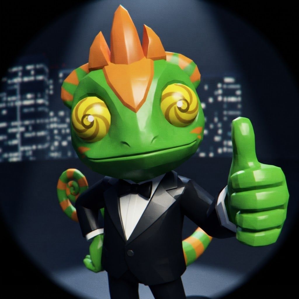 AI Design for YES, I know exactly the vibe you're describing. 😭
It sounds like that AI-generated “luxury character portrait / gaming PFP” aesthetic that mixes:
🧊 Low-poly / semi-low-poly 3D characters — visible polygonal shapes rather than perfectly smooth models
📸 Fisheye or wide-angle camera — especially for close-up portraits where the face/body gets slightly exaggerated
🕶️ Early-2000s / early-2010s game aesthetic — like a polished PS2/PS3-era cinematic or promotional render
💿 Slightly glossy materials — plastic-y but still detailed
🧥 Characters dressed in suits or stylish formal outfits
🏙️ Studio/urban backgrounds with dramatic lighting
🤳 Cool, deliberately posed photography — looking at the camera, leaning toward the lens, arms crossed, etc.
🔷 Chunkier geometry around the face, hands, clothing and body
✨ Modern AI rendering, but intentionally restrained from looking hyper-realistic
For Leo & Tiny, I can absolutely translate that into a coherent PFP style. Leo could have that confident little “official character photoshoot” pose while Tiny does something more goofy beside him, but both would look like they came from the same fictional 2000s-era 3D game promotional render.
And honestly, the fisheye lens + low-poly geometry combination would fit Leo and Tiny ridiculously ❤️‍🩹. Do with this character with all his details and colours and features without change instead make him with lower polygons and retro feel change his pose to look in fisheye lens and dont make his  skin not to dark more vibeant colors kind of retro like refrence photo with  give him a fancy suit and all details and make his eyes look like the reffrence photo and thubs upnumber one make it look like retro lost media