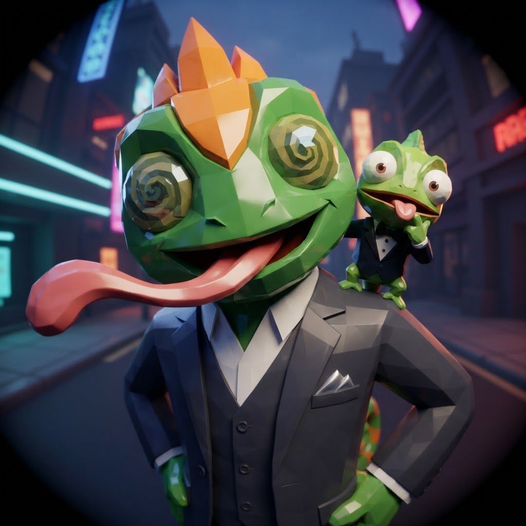 AI Design for YES, I know exactly the vibe you're describing. 😭
It sounds like that AI-generated “luxury character portrait / gaming PFP” aesthetic that mixes:
🧊 Low-poly / semi-low-poly 3D characters — visible polygonal shapes rather than perfectly smooth models
📸 Fisheye or wide-angle camera — especially for close-up portraits where the face/body gets slightly exaggerated
🕶️ Early-2000s / early-2010s game aesthetic — like a polished PS2/PS3-era cinematic or promotional render
💿 Slightly glossy materials — plastic-y but still detailed
🧥 Characters dressed in suits or stylish formal outfits
🏙️ Studio/urban backgrounds with dramatic lighting
🤳 Cool, deliberately posed photography — looking at the camera, leaning toward the lens, arms crossed, etc.
🔷 Chunkier geometry around the face, hands, clothing and body
✨ Modern AI rendering, but intentionally restrained from looking hyper-realistic
For Leo & Tiny, I can absolutely translate that into a coherent PFP style. Leo could have that confident little “official character photoshoot” pose while Tiny does something more goofy beside him, but both would look like they came from the same fictional 2000s-era 3D game promotional render.
And honestly, the fisheye lens + low-poly geometry combination would fit Leo and Tiny ridiculously well.