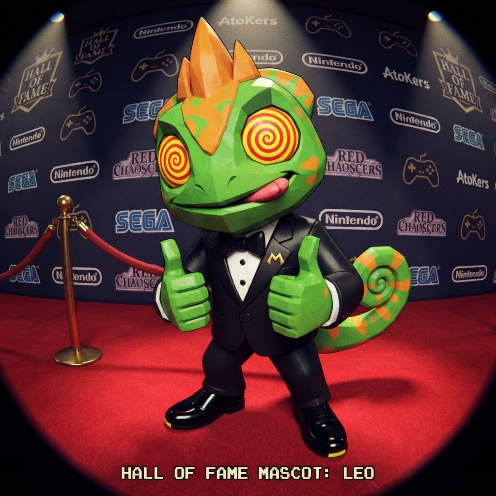 AI Design for YES, I know exactly the vibe you're describing. 😭 It sounds like that AI-generated “luxury character portrait / gaming PFP” aesthetic that mixes: 🧊 Low-poly / semi-low-poly 3D characters — visible polygonal shapes rather than perfectly smooth models 📸 Fisheye or wide-angle camera — especially for close-up portraits where the face/body gets slightly exaggerated 🕶️ Early-2000s / early-2010s game aesthetic — like a polished PS2/PS3-era cinematic or promotional render 💿 Slightly glossy materials — plastic-y but still detailed 🧥 Characters dressed in suits or stylish formal outfits 🏙️ Studio/urban backgrounds with dramatic lighting 🤳 Cool, deliberately posed photography — looking at the camera, leaning toward the lens, arms crossed, etc. 🔷 Chunkier geometry around the face, hands, clothing and body ✨ Modern AI rendering, but intentionally restrained from looking hyper-realistic For Leo & Tiny, I can absolutely translate that into a coherent PFP style. Leo could have that confident little “official character photoshoot” pose while Tiny does something more goofy beside him, but both would look like they came from the same fictional 2000s-era 3D game promotional render. And honestly, the fisheye lens + low-poly geometry combination would fit Leo and Tiny ridiculously ❤️‍🩹. Do with this character with all his details and colours and features without change instead make him with lower polygons and retro feel change his pose to look in fisheye lens and dont make his skin not to dark more vibeant colors kind of retro like refrence photo with give him a fancy suit and all details and make his eyes look like the reffrence photo and thubs upnumber one make it look like retro lost media make his eyes like they already look on the lizard character that i gave you less chubky polugonal structure essentially make it like a hall of fame for video game mascots and this lizard is one of the video game mascots that's kind of more famous so essentially give him like make him less chunky like I see the tremedium way too like like way too retro make him a lesser but still giving like a clean body with nice geometry and essentially just maintain all details do not change this like look giving him this new outfit and pretty much yeah thank you don't mess it up p