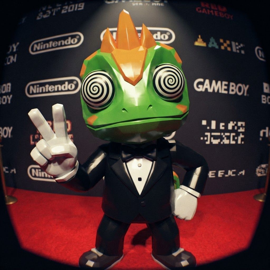 AI Design for YES, I know exactly the vibe you're describing. 😭
It sounds like that AI-generated “luxury character portrait / gaming PFP” aesthetic that mixes:
🧊 Low-poly / semi-low-poly 3D characters — visible polygonal shapes rather than perfectly smooth models
📸 Fisheye or wide-angle camera — especially for close-up portraits where the face/body gets slightly exaggerated
🕶️ Early-2000s / early-2010s game aesthetic — like a polished PS2/PS3-era cinematic or promotional render
💿 Slightly glossy materials — plastic-y but still detailed
🧥 Characters dressed in suits or stylish formal outfits
🏙️ Studio/urban backgrounds with dramatic lighting
🤳 Cool, deliberately posed photography — looking at the camera, leaning toward the lens, arms crossed, etc.
🔷 Chunkier geometry around the face, hands, clothing and body
✨ Modern AI rendering, but intentionally restrained from looking hyper-realistic
For Leo & Tiny, I can absolutely translate that into a coherent PFP style. Leo could have that confident little “official character photoshoot” pose while Tiny does something more goofy beside him, but both would look like they came from the same fictional 2000s-era 3D game promotional render.
And honestly, the fisheye lens + low-poly geometry combination would fit Leo and Tiny ridiculously ❤️‍🩹. Do with this character with all his details and colours and features without change instead make him with lower polygons and retro feel change his pose to look in fisheye lens and dont make his  skin not to dark more vibeant colors kind of retro like refrence photo with  give him a fancy suit and all details and make his eyes look like the reffrence photo number one make it look like retro lost media