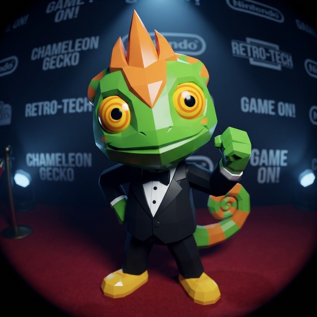 AI Design for YES, I know exactly the vibe you're describing. 😭
It sounds like that AI-generated “luxury character portrait / gaming PFP” aesthetic that mixes:
🧊 Low-poly / semi-low-poly 3D characters — visible polygonal shapes rather than perfectly smooth models
📸 Fisheye or wide-angle camera — especially for close-up portraits where the face/body gets slightly exaggerated
🕶️ Early-2000s / early-2010s game aesthetic — like a polished PS2/PS3-era cinematic or promotional render
💿 Slightly glossy materials — plastic-y but still detailed
🧥 Characters dressed in suits or stylish formal outfits
🏙️ Studio/urban backgrounds with dramatic lighting
🤳 Cool, deliberately posed photography — looking at the camera, leaning toward the lens, arms crossed, etc.
🔷 Chunkier geometry around the face, hands, clothing and body
✨ Modern AI rendering, but intentionally restrained from looking hyper-realistic
For Leo & Tiny, I can absolutely translate that into a coherent PFP style. Leo could have that confident little “official character photoshoot” pose while Tiny does something more goofy beside him, but both would look like they came from the same fictional 2000s-era 3D game promotional render.
And honestly, the fisheye lens + low-poly geometry combination would fit Leo and Tiny ridiculously ❤️🩹. Do with this character with all his details and colours and features without change instead make him with lower polygons and retro feel change his pose to look in fisheye lens and dont make his skin not to dark more vibeant colors kind of retro like refrence photo with give him a fancy suit and all details and make hus iris balck and eye swirls orange while eye yellow