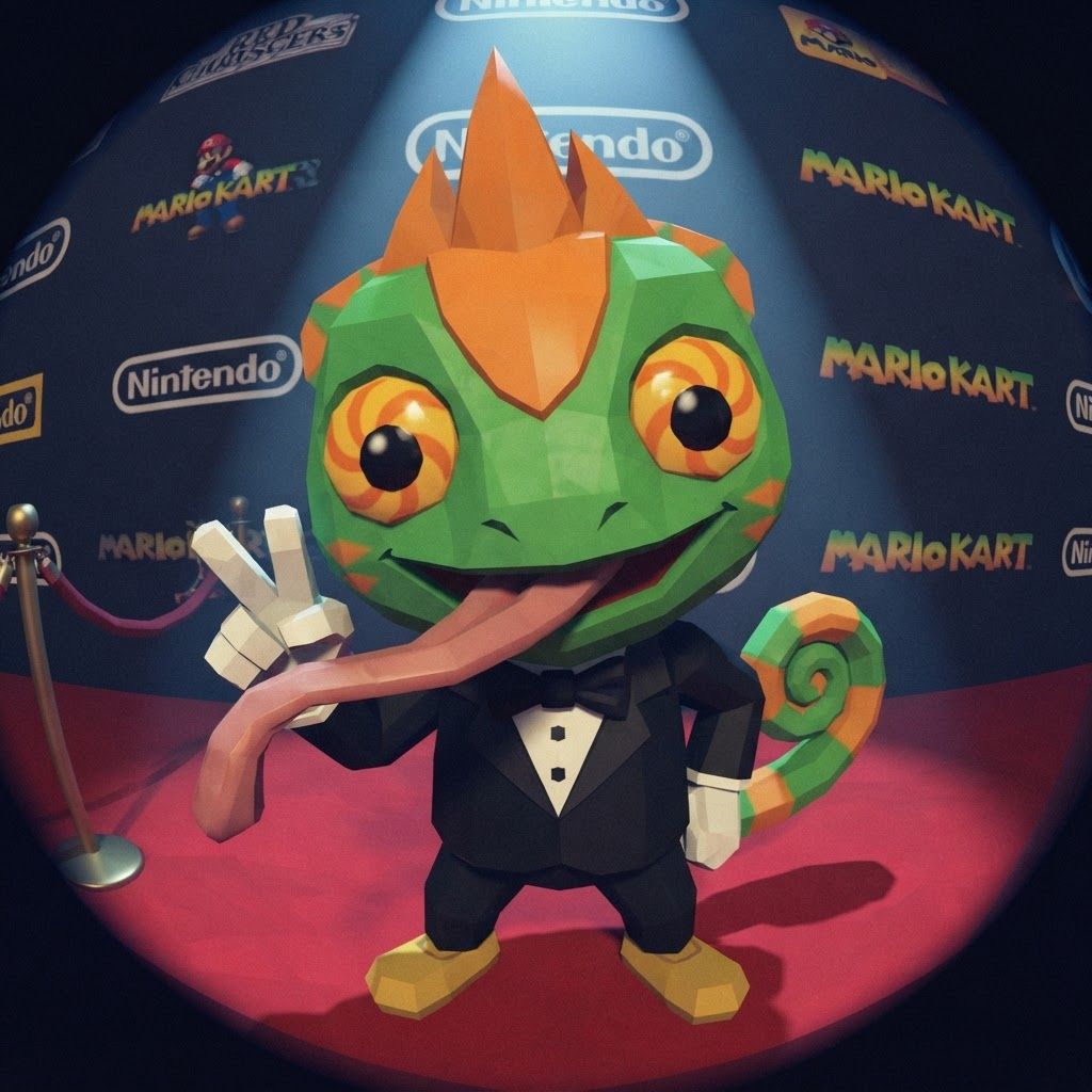 AI Design for YES, I know exactly the vibe you're describing. 😭
It sounds like that AI-generated “luxury character portrait / gaming PFP” aesthetic that mixes:
🧊 Low-poly / semi-low-poly 3D characters — visible polygonal shapes rather than perfectly smooth models
📸 Fisheye or wide-angle camera — especially for close-up portraits where the face/body gets slightly exaggerated
🕶️ Early-2000s / early-2010s game aesthetic — like a polished PS2/PS3-era cinematic or promotional render
💿 Slightly glossy materials — plastic-y but still detailed
🧥 Characters dressed in suits or stylish formal outfits
🏙️ Studio/urban backgrounds with dramatic lighting
🤳 Cool, deliberately posed photography — looking at the camera, leaning toward the lens, arms crossed, etc.
🔷 Chunkier geometry around the face, hands, clothing and body
✨ Modern AI rendering, but intentionally restrained from looking hyper-realistic
For Leo & Tiny, I can absolutely translate that into a coherent PFP style. Leo could have that confident little “official character photoshoot” pose while Tiny does something more goofy beside him, but both would look like they came from the same fictional 2000s-era 3D game promotional render.
And honestly, the fisheye lens + low-poly geometry combination would fit Leo and Tiny ridiculously ❤️🩹. Do with this character with all his details and colours and features without change instead make him with lower polygons and retro feel change his pose to look in fisheye lens and dont make his skin not to dark more vibeant colors kind of retro like refrence photo with give him a fancy suit and all details and make hus iris balck and eye swirls orange while eye yellow