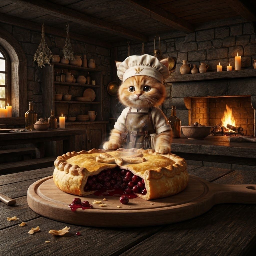AI Design for How to catch chef looking at you to see if you like the meal make him stand behind the counter this blonde cat wearing the chefs up they don't include the mannequin