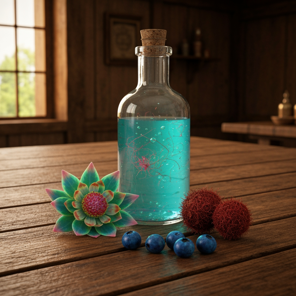 AI Design for Yeah — I see the problem. Words like “colorful,” “beautiful fantasy,” “storybook,” “whimsical,” and even “handcrafted” can push an image model toward illustration or cartoon art.
You want dark-fantasy cinematic realism: something that looks almost like a still frame from a high-budget fantasy film, with real materials, realistic lighting, natural imperfections, and a slightly mysterious color grade.
I'd actually put the style instruction right at the beginning and repeat it at the end.
🔥 Better master style
Use this at the beginning of every prompt:
> Cinematic dark-fantasy realism, photorealistic live-action fantasy film still, realistic physical materials and lighting, natural textures, realistic glass and liquid, subtle film grain, atmospheric shadows, moody cinematic color grading, realistic depth of field, detailed but not illustrated, absolutely no cartoon or animated appearance.
And at the end:
> Photorealistic, live-action appearance, grounded dark-fantasy cinematography, realistic proportions and materials, subtle film grain, natural imperfections, dramatic but believable lighting. Not cartoon, not illustration, not anime, not 3D animation, not concept-art style, not overly saturated.
🍹 Example: Potion of Cooling
> Cinematic dark-fantasy realism, photorealistic live-action fantasy film still. A strange but beautiful Potion of Cooling sits on an old wooden tavern table inside a medieval woodland tavern. The potion is contained in a realistically manufactured but slightly imperfect glass bottle, filled with translucent turquoise-blue liquid. Extremely subtle pink and green coloration naturally swirls through the liquid, with a few delicate red fibers suspended inside. Realistic glass refraction, condensation and reflections.
Beside the bottle are the actual ingredients: an unusual green Taproot Flower with blue leaves, orange markings and a pink center, three blue Cool Berries with olive triangular markings, and a dried olive-colored Dry Fruit covered in fine red fibers. They should look like real plants and organic materials, not fantasy icons.
The tavern is old, dark and atmospheric: weathered wooden beams, rough stone walls, aged shelves, scattered ceramic bottles, iron candle holders and a large fireplace in the distance. Warm orange firelight illuminates parts of the table while most of the room falls into deep natural shadow. Cool moonlight enters through a small window. Dust particles are barely visible in the light.
The composition resembles a close-up shot from a serious live-action dark-fantasy movie, with the potion as the clear subject. Realistic lens depth of field, subtle film grain, atmospheric haze, physically accurate shadows and reflections, natural imperfections, muted surroundings contrasting against the potion's blue color.
Photorealistic live-action appearance, grounded dark-fantasy cinematography, realistic materials and lighting, moody cinematic color grading. No cartoon, no illustration, no anime, no cute fantasy art, no 3D animated appearance, no exaggerated magical glow, no oversaturated colors, no children's-book aesthetic.
The key is that the fantasy comes from the objects and world—not from the rendering style.
So instead of “make it magical and colorful,” think:
“Make it look real. Then put impossible things inside that real world.”
That'll get you much closer to the dark, nostalgic fantasy look you're after.