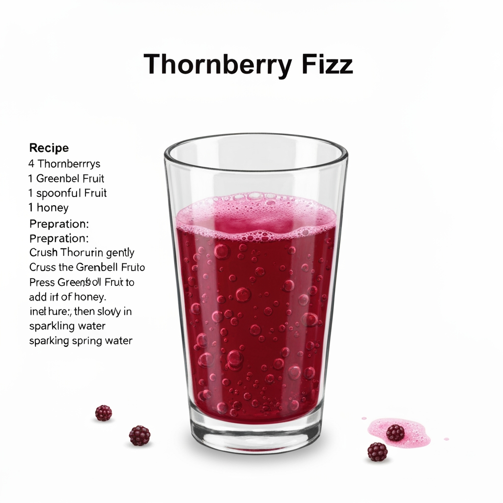 AI Design for Fantasy cat bar with car tavern serve potion 🍓 Thornberry Fizz
Recipe
4 Thornberries
1 Greenbell Fruit
1 spoonful of honey
Sparkling spring water
Preparation: Crush the Thornberries gently rather than completely pulverizing them. Press the Greenbell Fruit into the mixture, add honey, then slowly pour in sparkling spring water.
Appearance: A vibrant ruby-red and magenta drink, filled with countless tiny bubbles. Small pieces of berry pulp float naturally near the bottom, while a thin pink foam forms at the surface. So a cat would serve you this in a Tavern in a fantasy series CAT CAT CAT BIPEDAL CAT CAT CAT CAT
