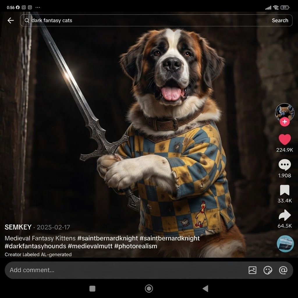 AI Design for Make this dog  character b and the particular style of this other image put him in the same position and remove the book on top of his head making more of him like a realistic dog and have some fun with it