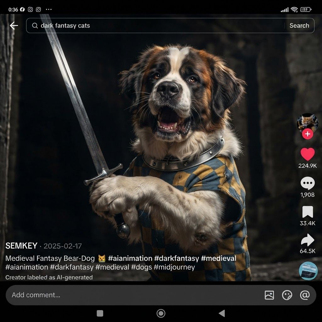 AI Design for Make this dog  character b and the particular style of this other image put him in the same position and remove the book on top of his head making more of him like a realistic dog and have some fun with it