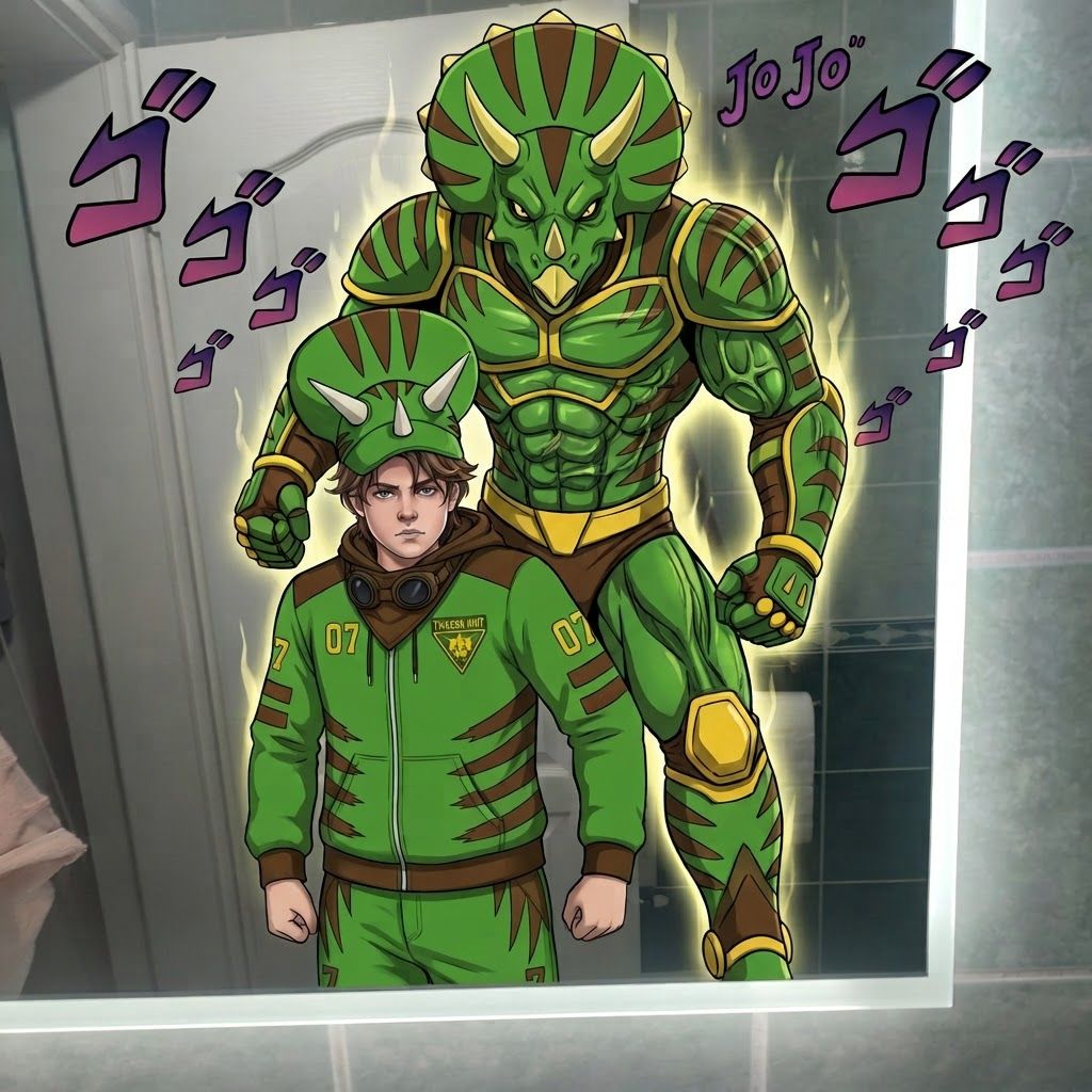 AI Design for Make the character taller like the boy and making more muscular and kind of get him slightly longer hair make him taller much taller and muscular like an anime character in this anime art style