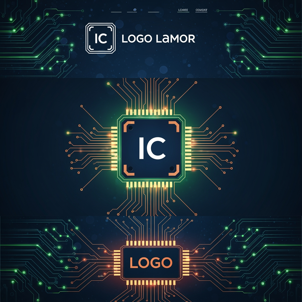 AI Design for i need the background till the end of the page layout as well in this and i need slight change in the logo as well.
1. New Circuit-Style Logo circuit board icon that features:
A square IC/chip outline with corner pads
Internal copper traces connecting to a central node
Glowing solder pads at connection points
Matching glow effects in both header and footer
The design reads as an actual circuit component rather than just letters