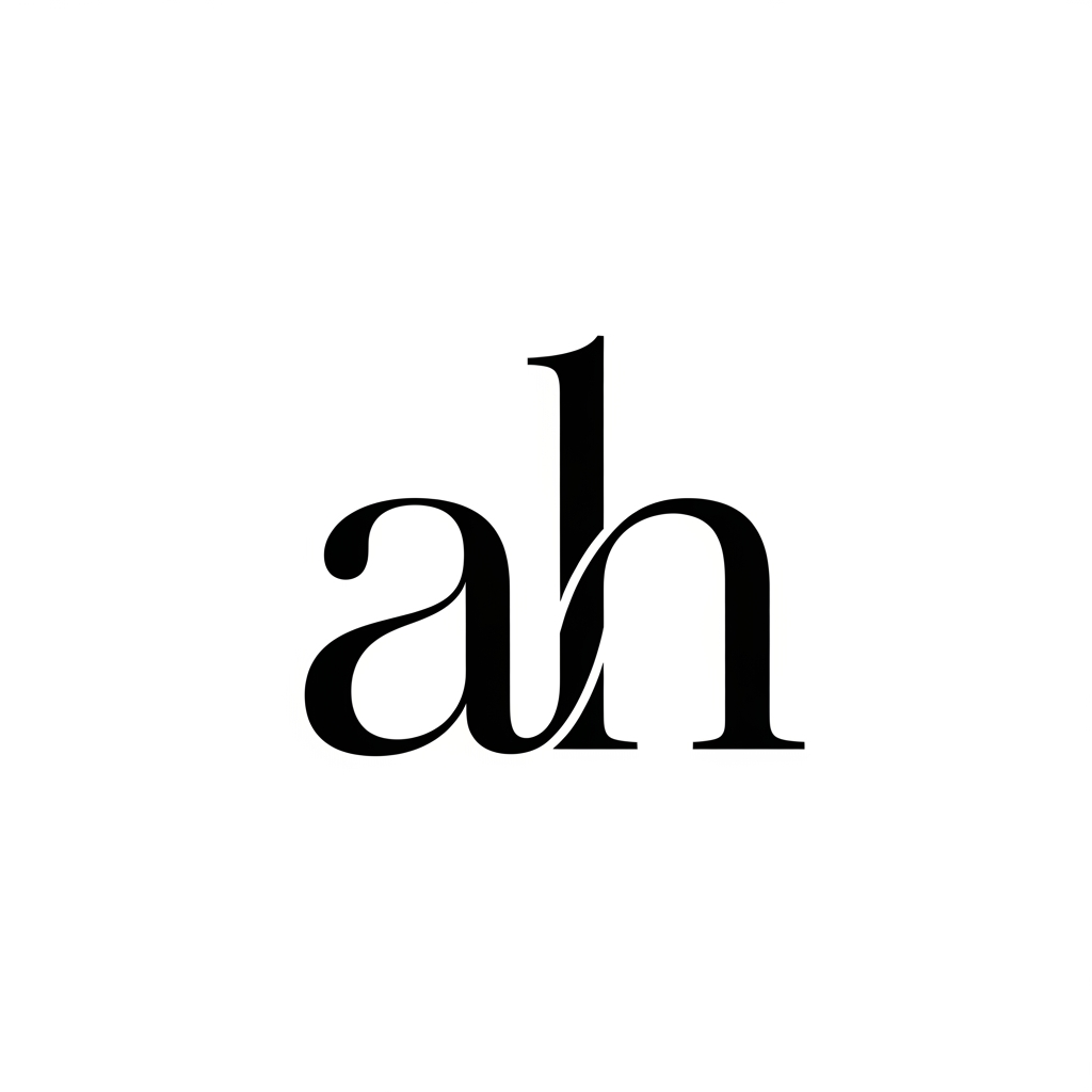 AI Design for Design a luxury wedding monogram logo using the lowercase initials " ah ". The two letters should be seamlessly half a and half h blended into a single harmonious mark that feels timeless, elegant, and sophisticated. Focus on a minimalist design approach with clean lines, balanced proportions, and refined typography.
The monogram should convey:
Classy and premium wedding aesthetics
Modern yet timeless appeal
Simple, sober, and easy-to-recognize structure
Creative integration of the letters without compromising readability
Luxury branding suitable for wedding stationery, invitations, signage, wax seals, welcome boards, social media, and keepsakes
Style Direction:
Elegant monoline or fine-line design
Subtle calligraphic or serif influences
Symmetrical and well-balanced composition
No excessive ornamentation or clutter
High-end, boutique wedding identity
Monochrome (black on white) presentation preferred
Keywords: Luxury, Wedding Monogram, Elegant, Modern Classic, Minimalist, Refined, Timeless, Premium, Sophisticated, Clean, Graceful, Bespoke.
The final logo should feel like a signature mark of an exclusive wedding brand—memorable, stylish, and effortlessly elegant.