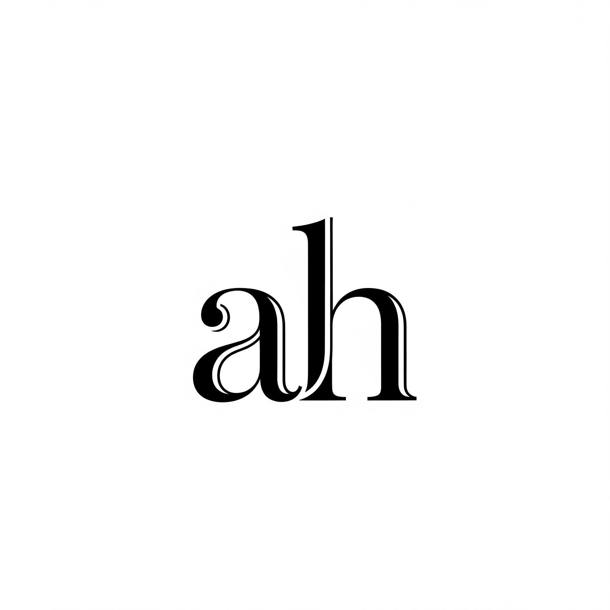 AI Design for more classy and simple creative logo of " ah " Design a luxury wedding monogram logo using the lowercase initials " ah ". The two letters should be seamlessly half a and half h blended into a single harmonious mark that feels timeless, elegant, and sophisticated. Focus on a minimalist design approach with clean lines, balanced proportions, and refined typography.
The monogram should convey:
Classy and premium wedding aesthetics
Modern yet timeless appeal
Simple, sober, and easy-to-recognize structure
Creative integration of the letters without compromising readability
Luxury branding suitable for wedding stationery, invitations, signage, wax seals, welcome boards, social media, and keepsakes
Style Direction:
Elegant monoline or fine-line design
Subtle calligraphic or serif influences
Symmetrical and well-balanced composition
No excessive ornamentation or clutter
High-end, boutique wedding identity
Monochrome (black on white) presentation preferred
Keywords: Luxury, Wedding Monogram, Elegant, Modern Classic, Minimalist, Refined, Timeless, Premium, Sophisticated, Clean, Graceful, Bespoke.
The final logo should feel like a signature mark of an exclusive wedding brand—memorable, stylish, and effortlessly elegant.