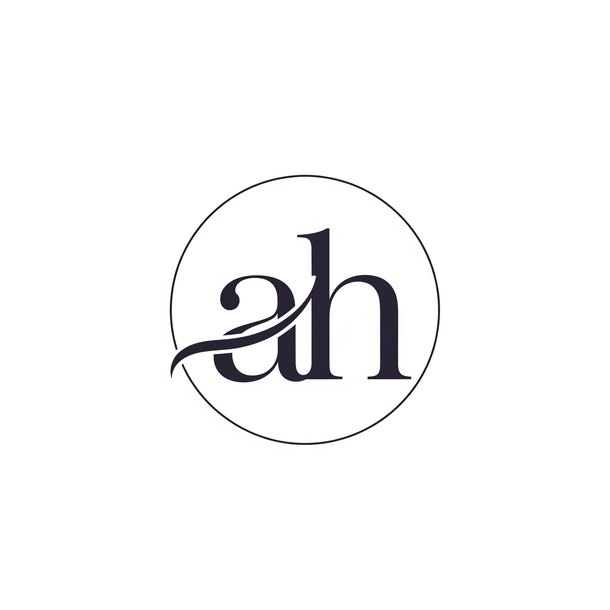 AI Design for more classy and simple creative logo of " ah "