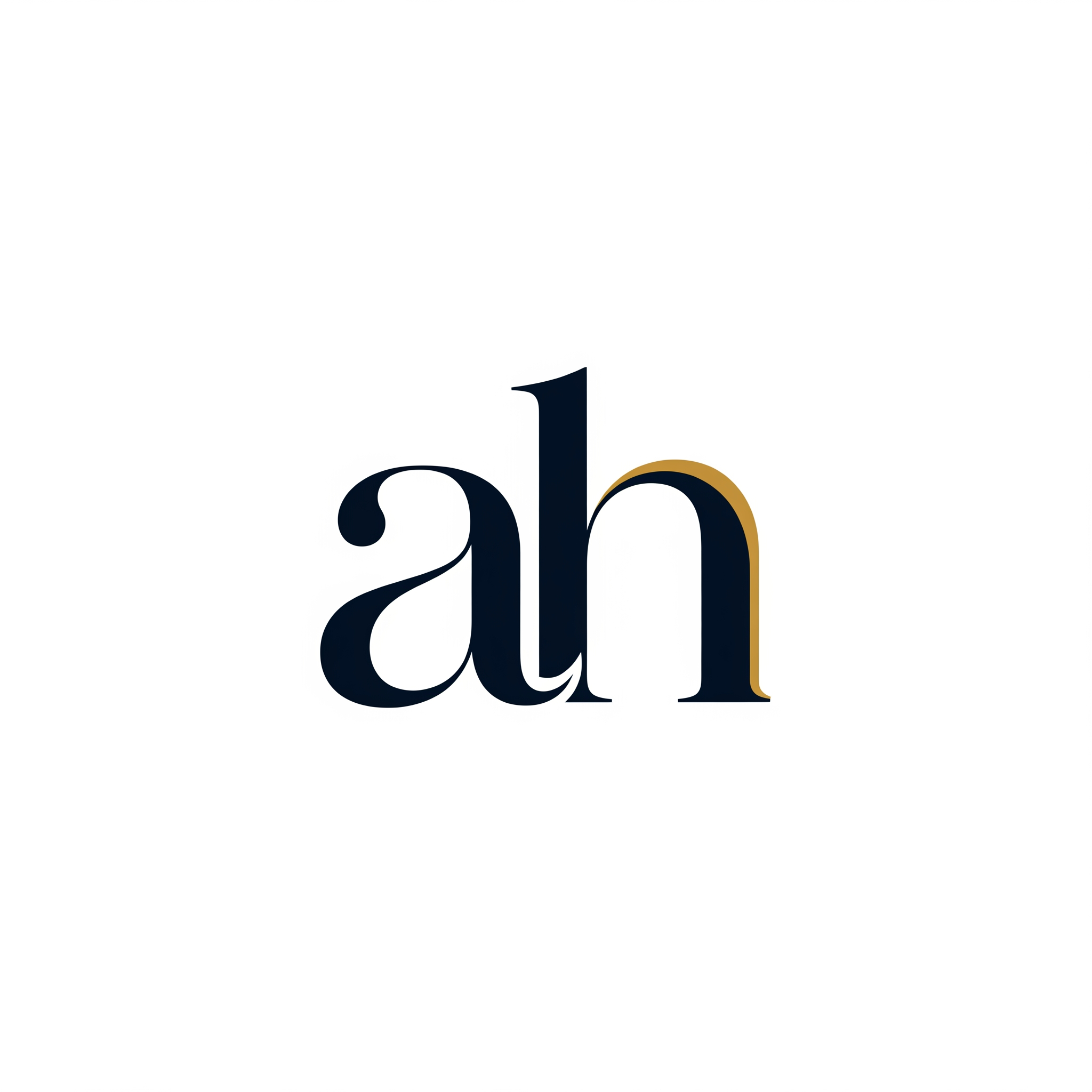 AI Design for more classy and simple creative logo of " ah "