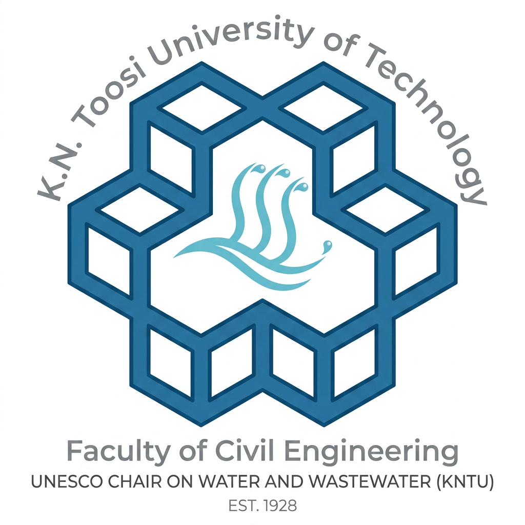 AI Design for This is KNTU University. Make a logo for water chair of Faculty of Civil Engineering, based upon this logo of the university.