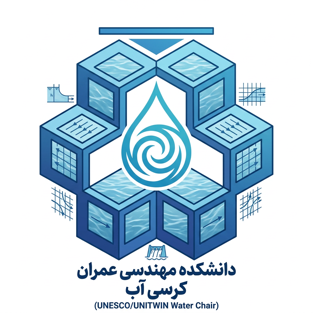 AI Design for This is KNTU University. Make a logo for water chair of Faculty of Civil Engineering, based upon this logo of the university.