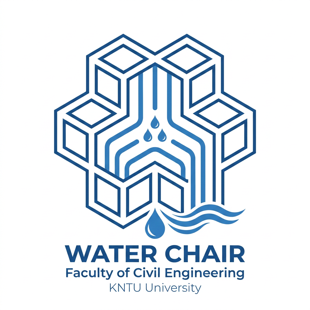 AI Design for This is KNTU University. Make a logo for water chair of Faculty of Civil Engineering, based upon this logo of the university.