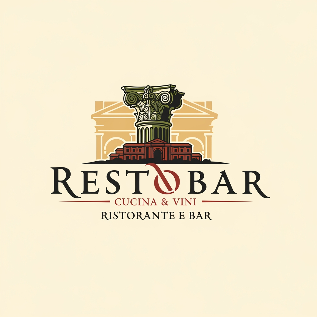 AI Design for an italian restobar, themed in a classic & artistic way. only logo is needed. some more pls